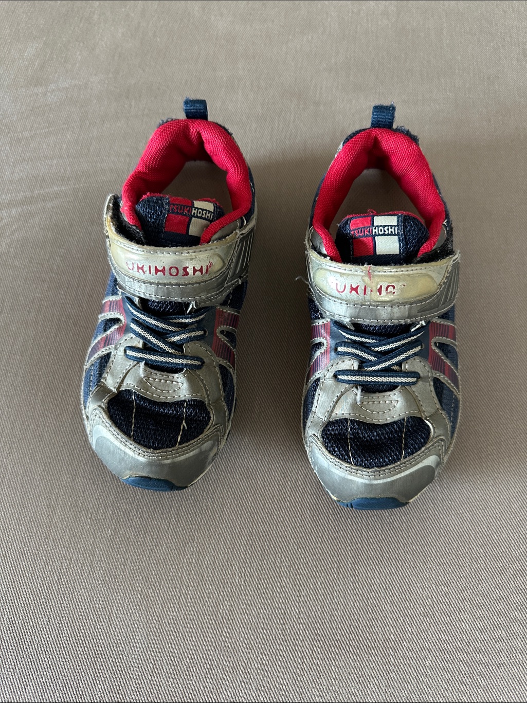 Tsukihoshi Navy, Red Silver Athletic Sneakers For Kids Size 11
